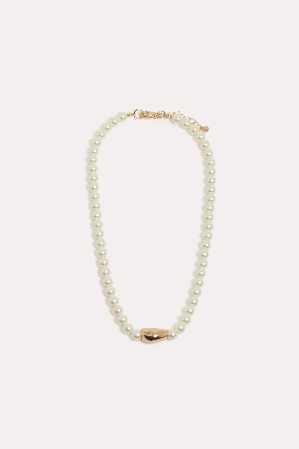 Adorne Glass Pearl Pod Necklace Asst Colours Secondary image