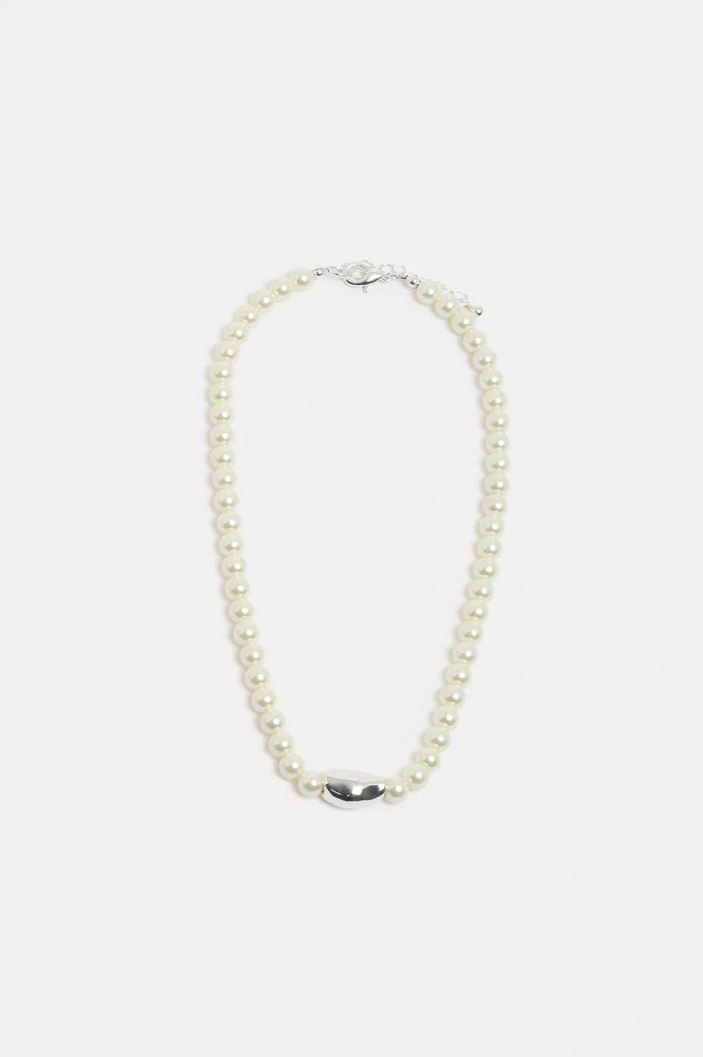 Adorne Glass Pearl Pod Necklace Asst Colours Main image