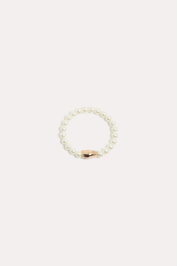 Adorne Glass Pearl Pod Stretch Bracelet Asst Colours