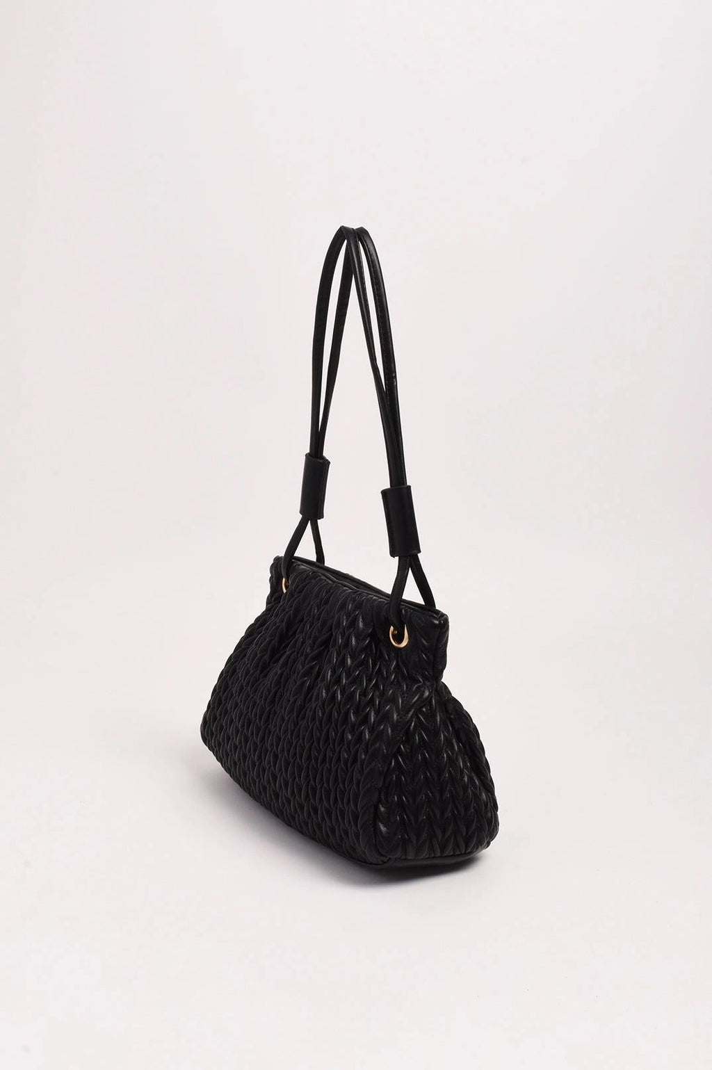 Adorne Mina Textured Gathered Handbag Asst Colours