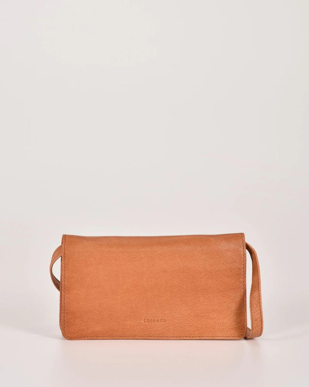 Cobb and Co Stirling Smart Phone Leather Tan Crossbody
