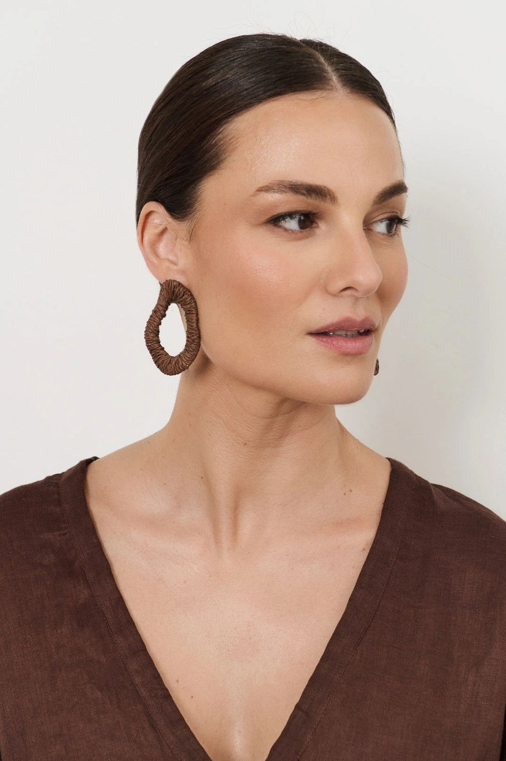 Adnore Wrapped Organic Shape Earrings Asst Colours