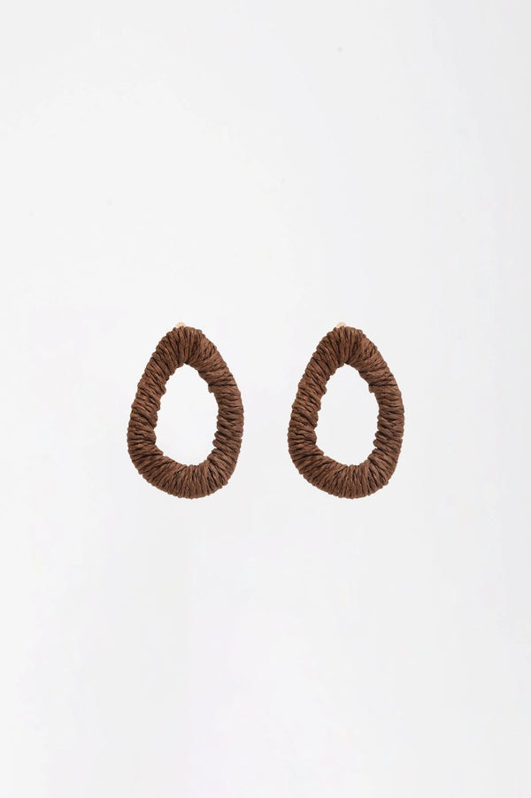 Adnore Wrapped Organic Shape Earrings Asst Colours