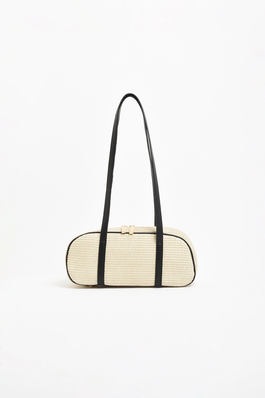 Adorne Weave and Trim Bowler Bag Asst Colours