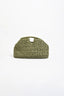 Adorne Open Handle Paper Weave Clutch Khaki