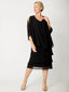 Cordelia Street Black Cape Dress