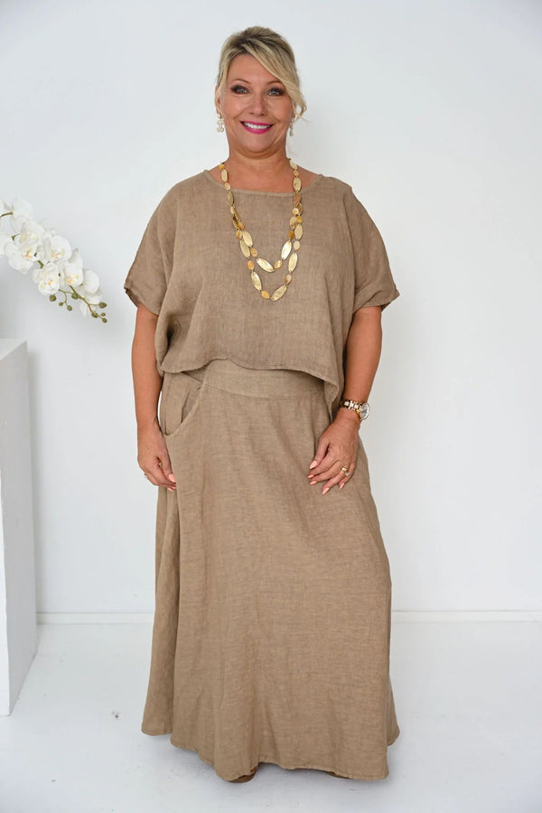 Verde Skirt Camel