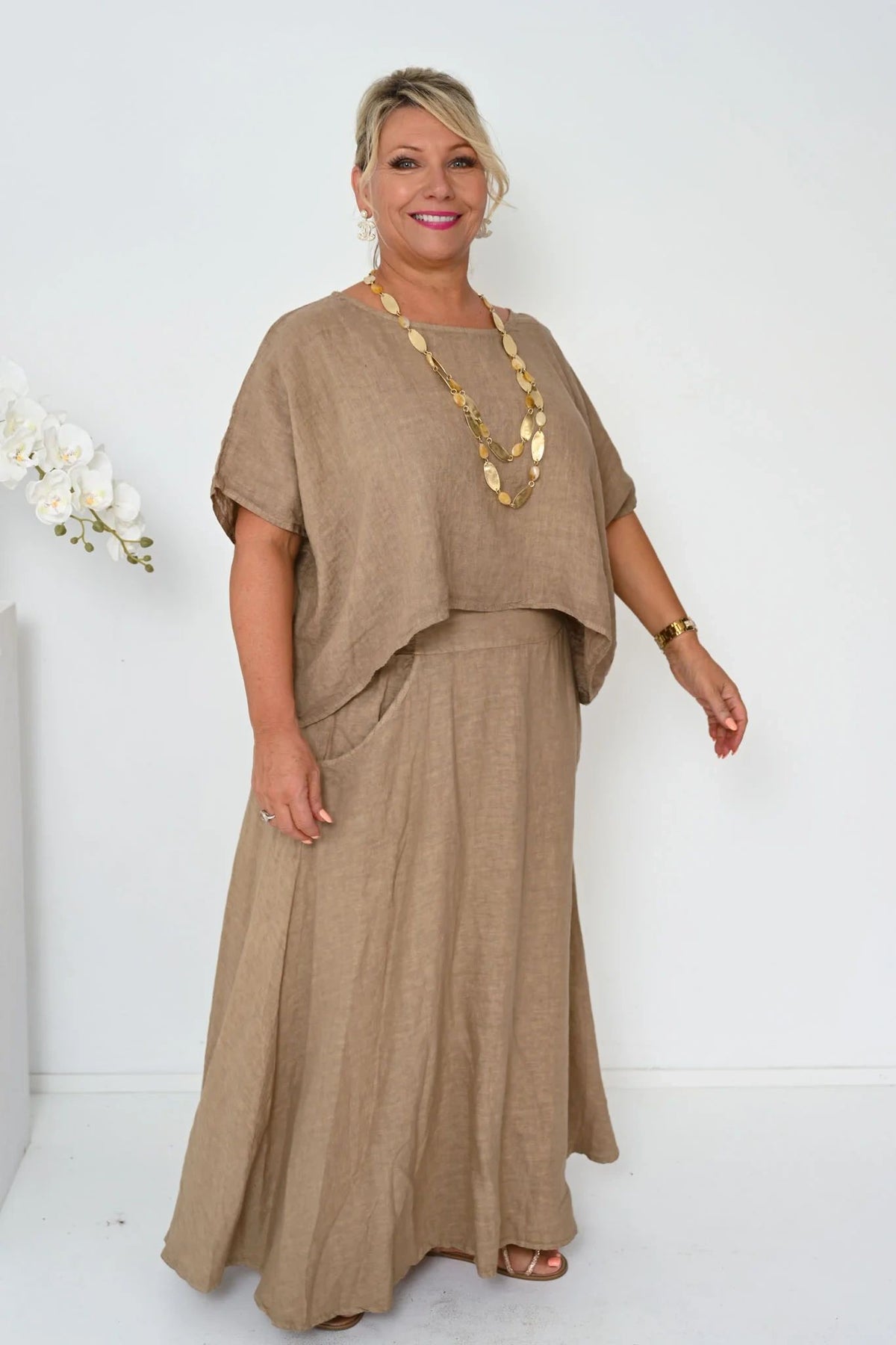 Verde Skirt Camel Main image