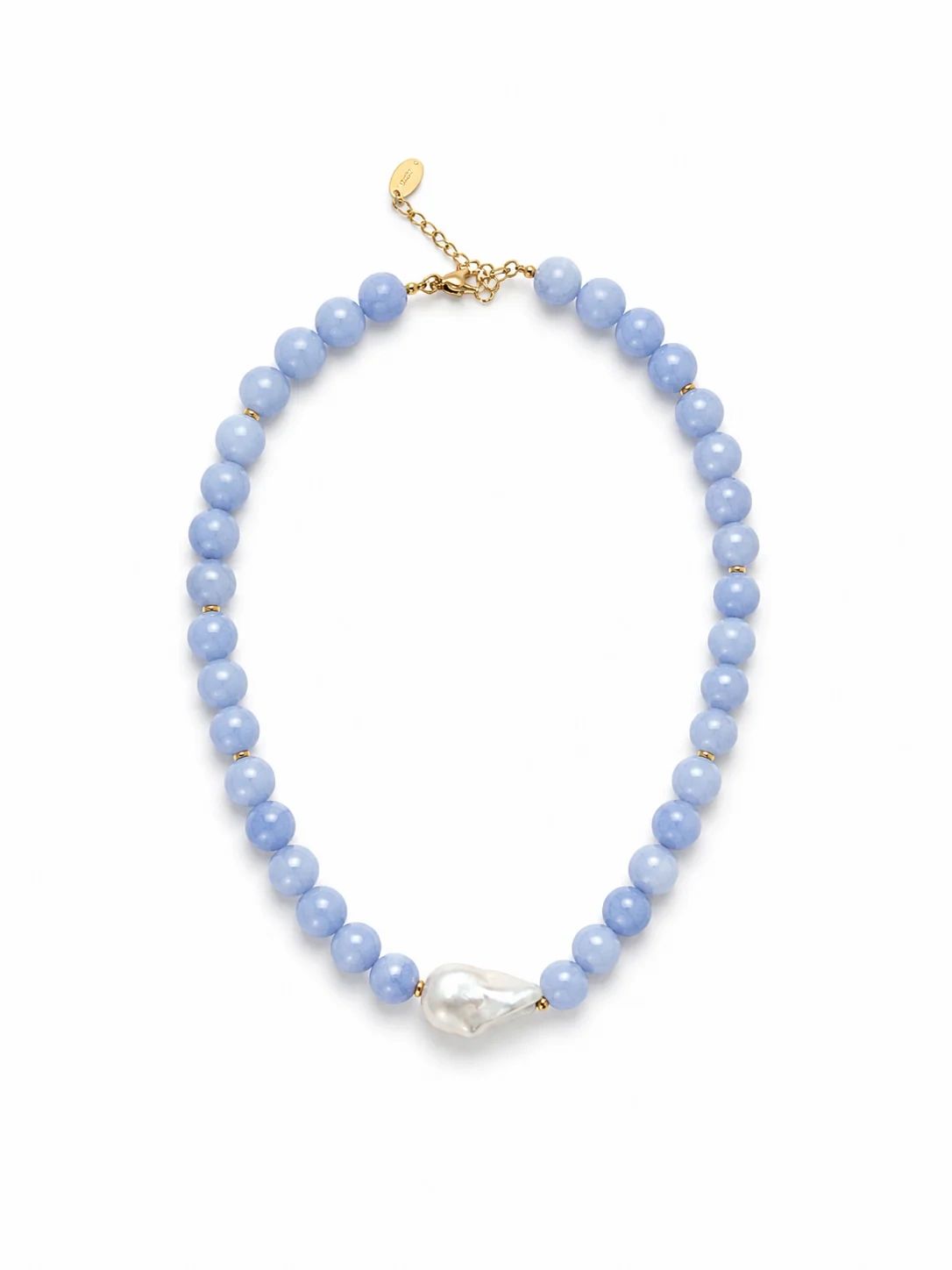 Aelia Blue Stone and Freshwater Pearl Necklace Secondary image