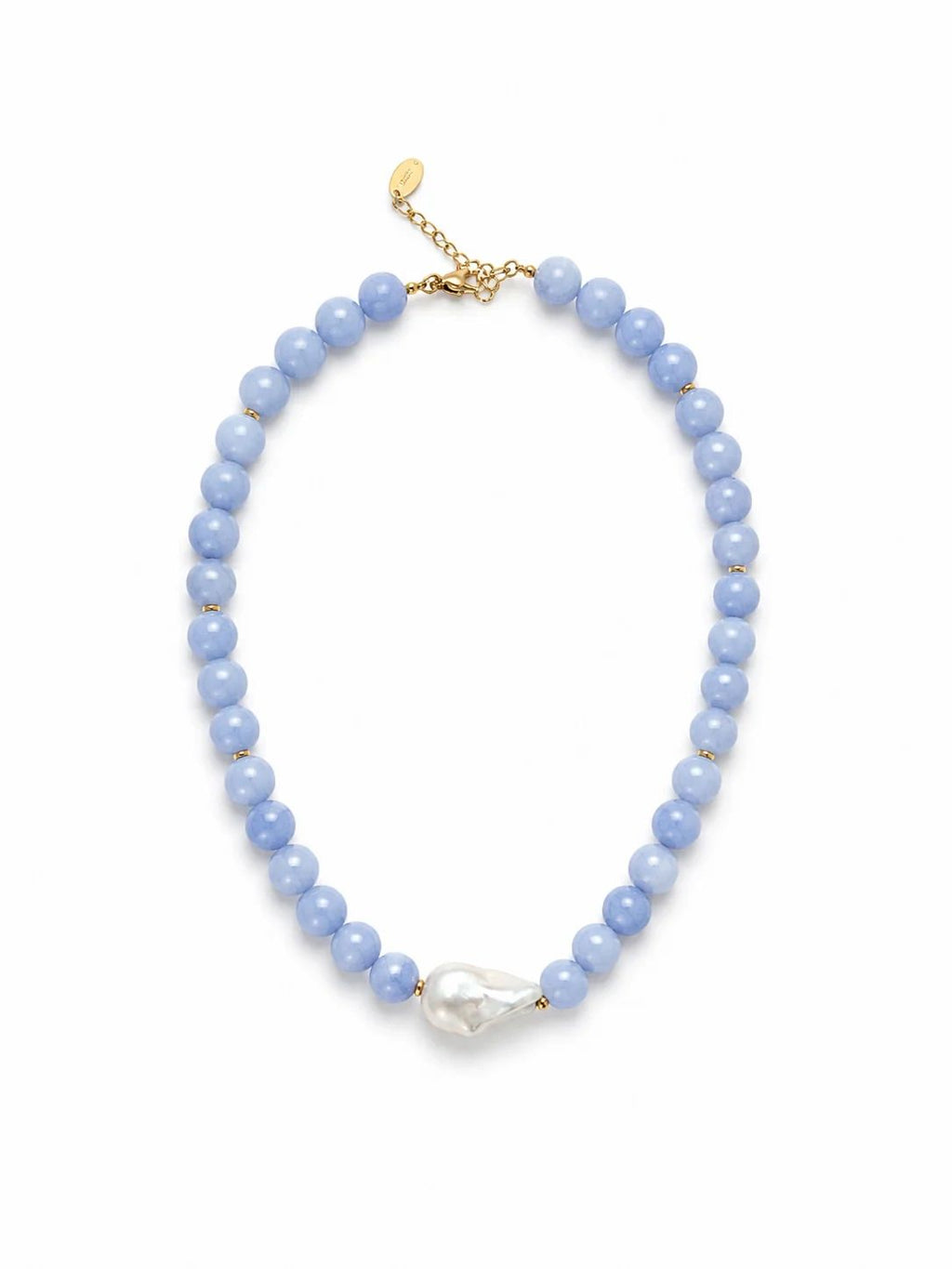 Aelia Blue Stone and Freshwater Pearl Necklace