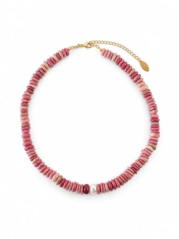 Aelia Rosa Necklace and Freshwater Pearls