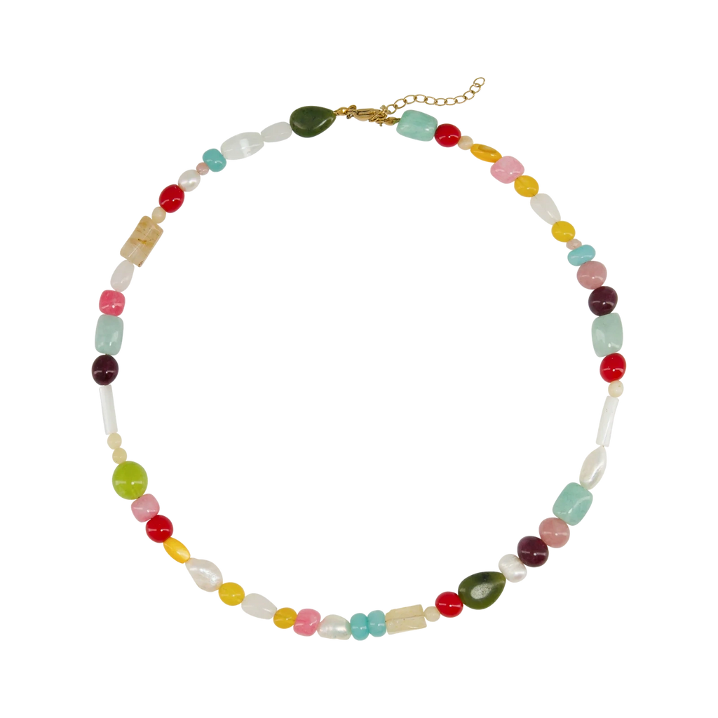 Aelia Multi Stoned Beaded Necklace