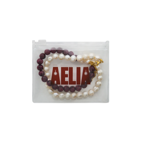 Aelia Garnet and Pearl Necklace