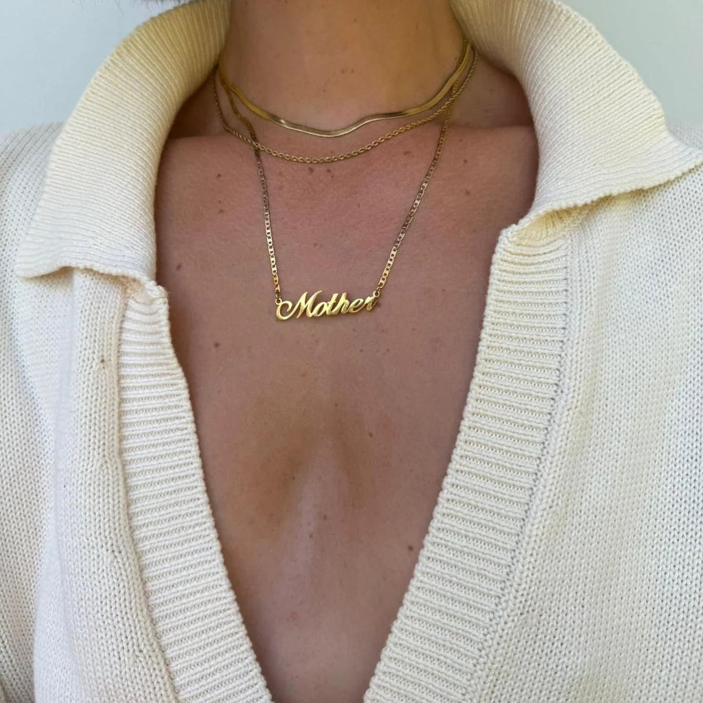 Aelia Mother Necklace 18K Gold Plated
