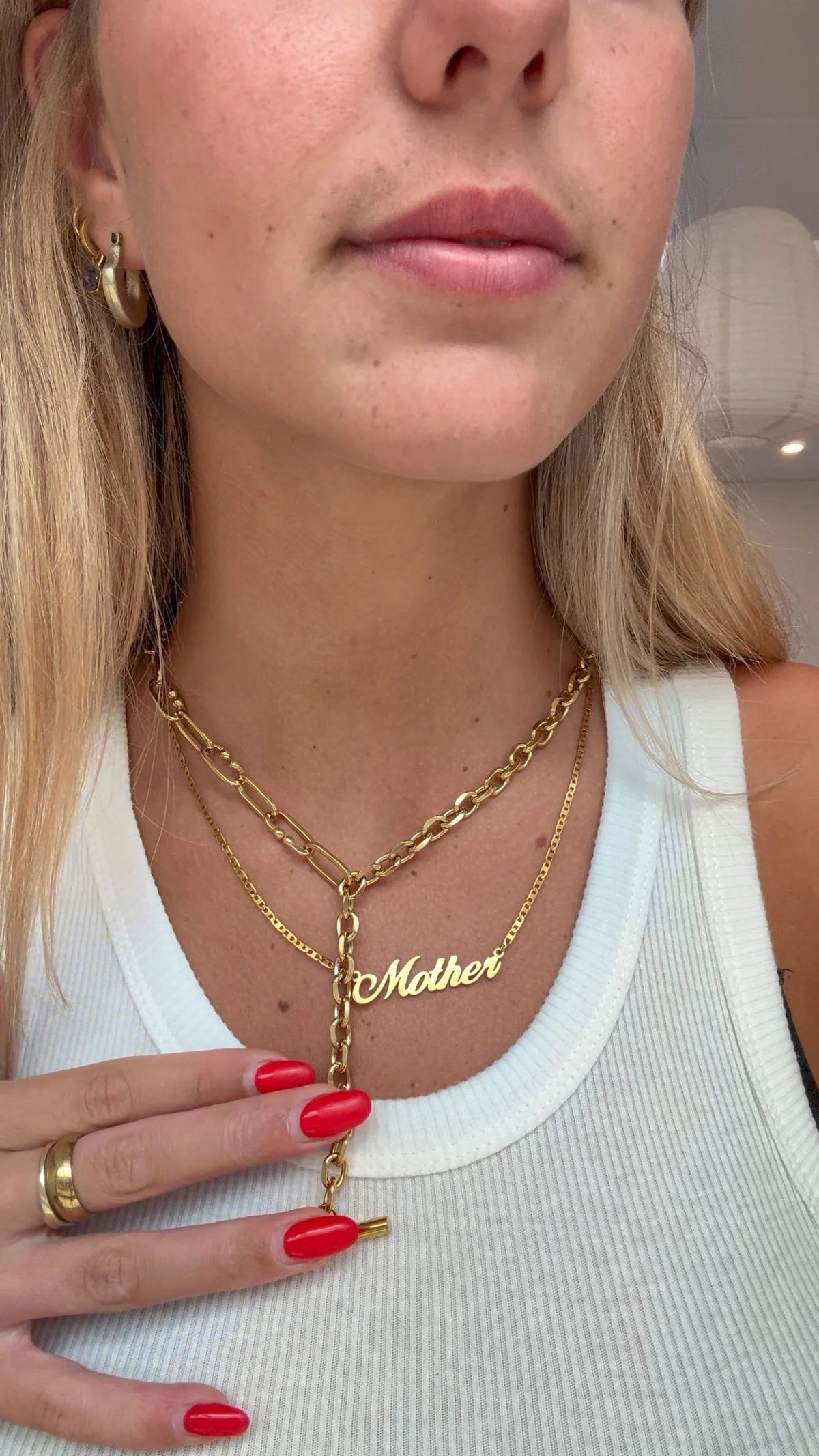 Aelia Mother Necklace 18K Gold Plated