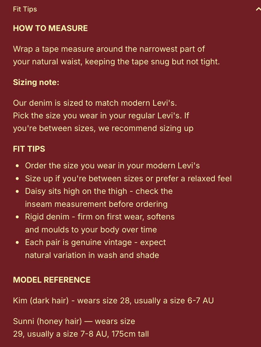 Aelia VINTAGE LEVI'S RELAXED DAISY CUT – REWORKED DENIM SHORTS
