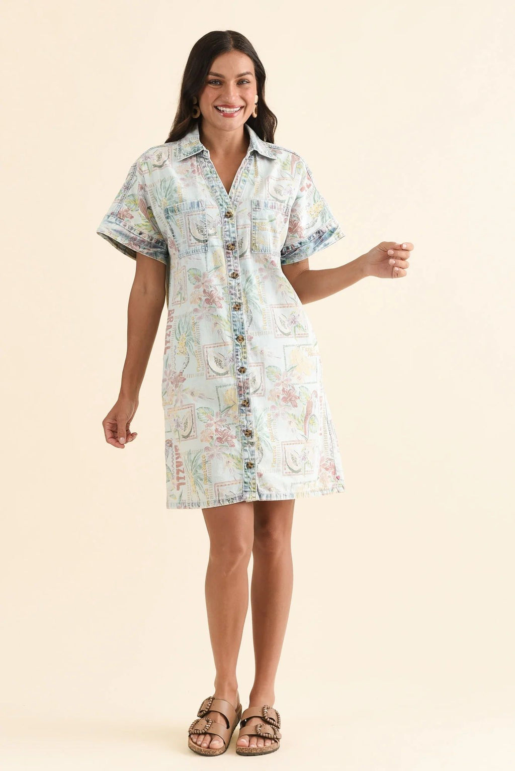 Elm Jade Denim Dress