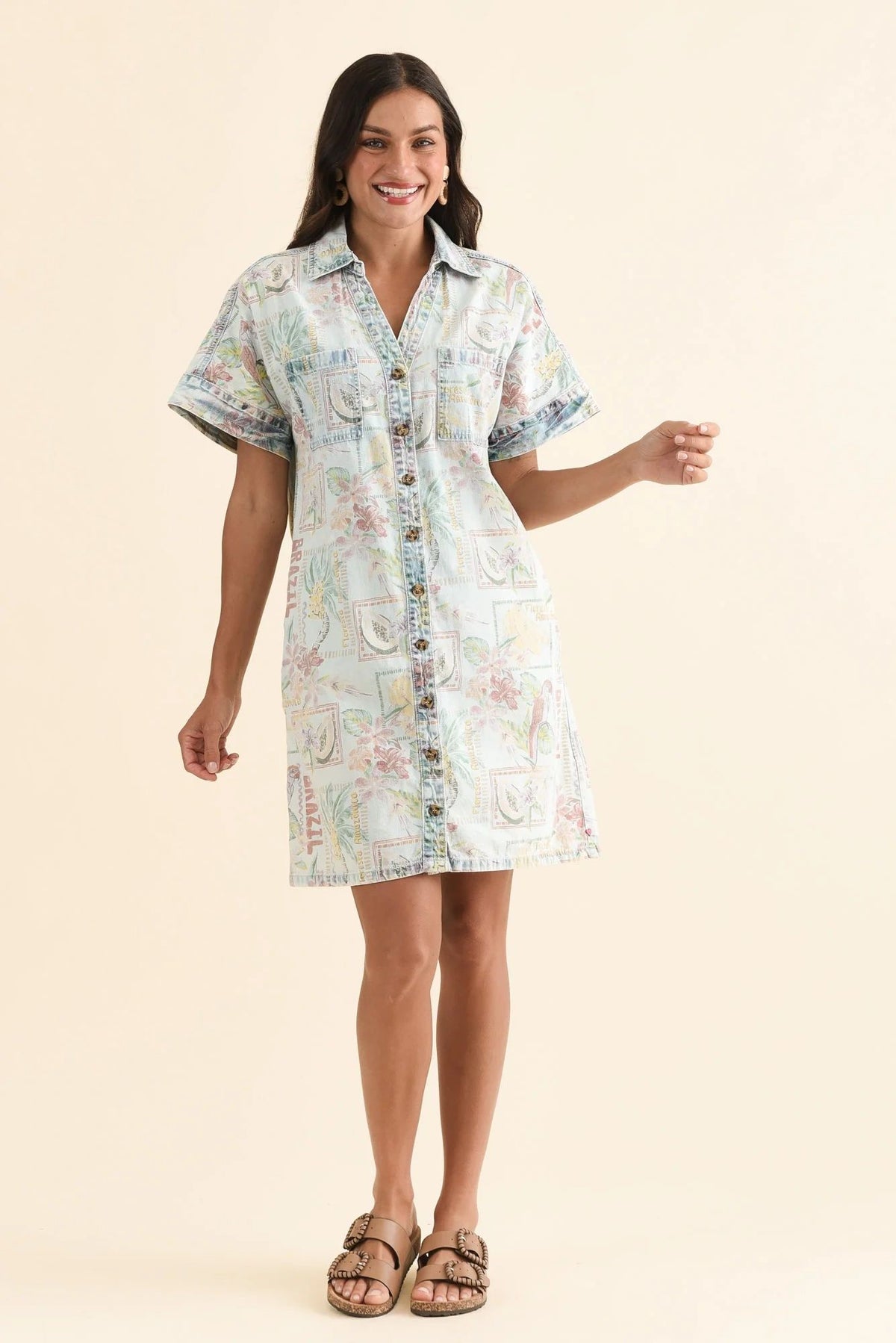 Elm Jade Denim Dress