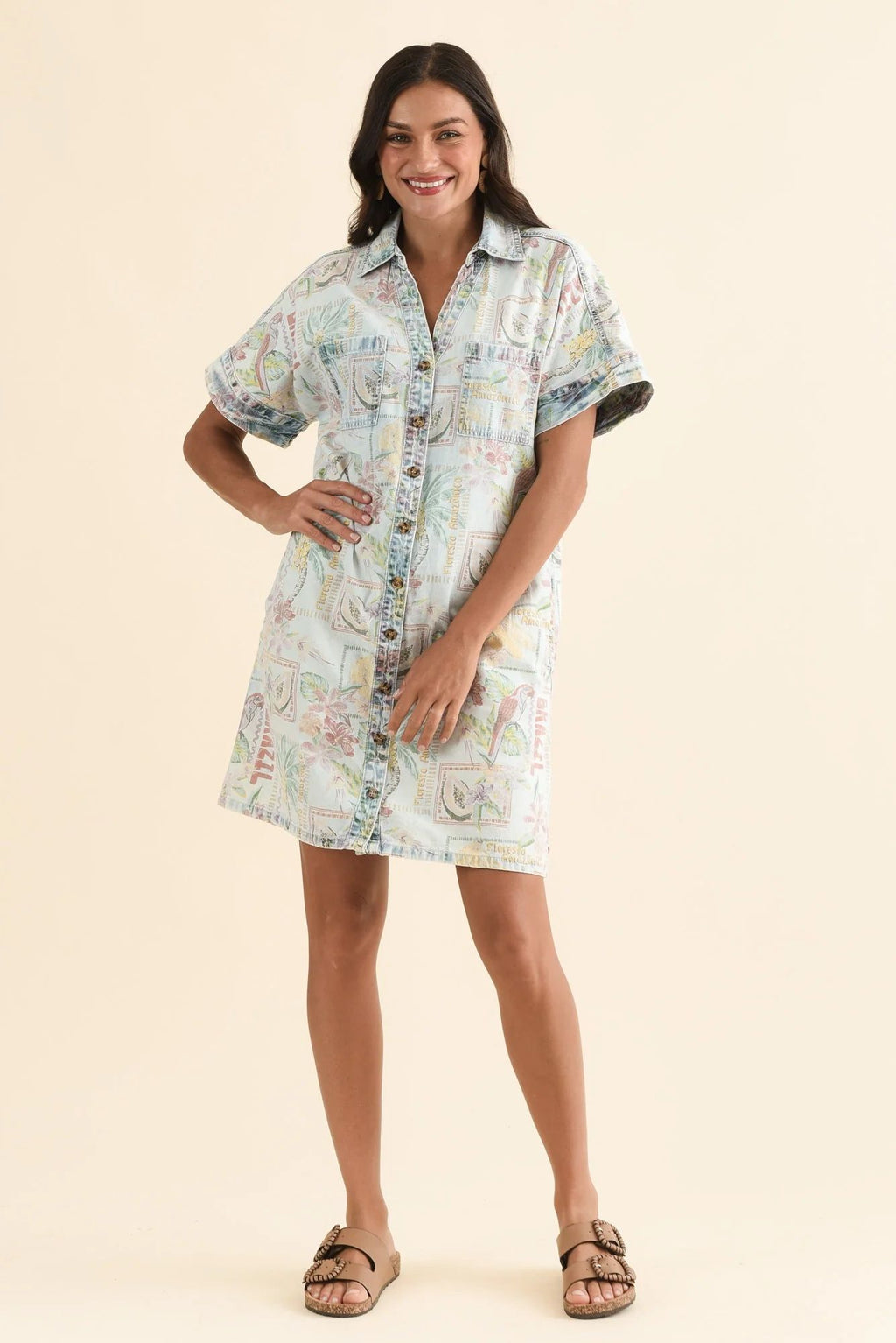 Elm Jade Denim Dress