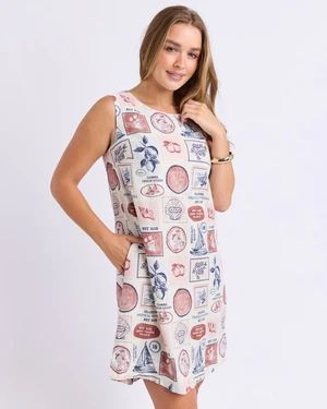 Foxwood French Riviera Print Dress