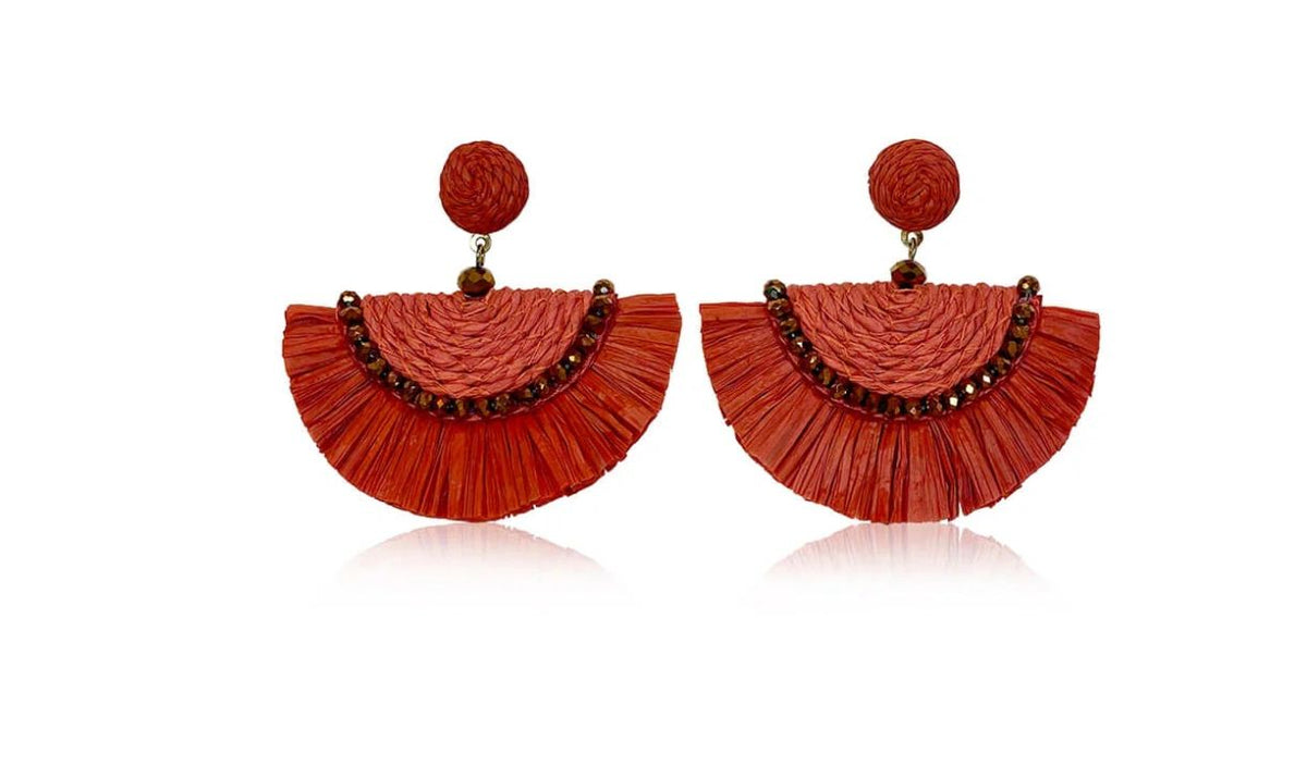Petra Raffia Earrings Asst Colours