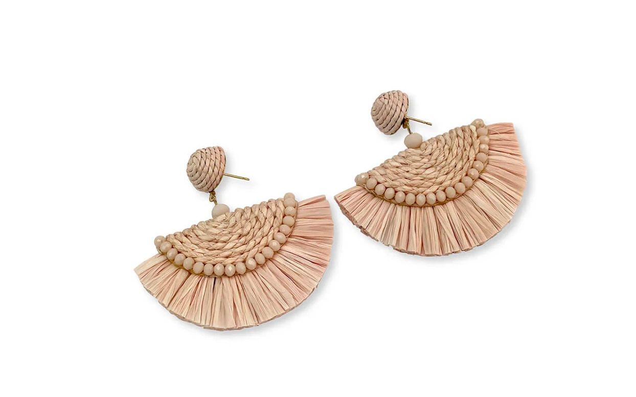Petra Raffia Earrings Asst Colours Secondary image