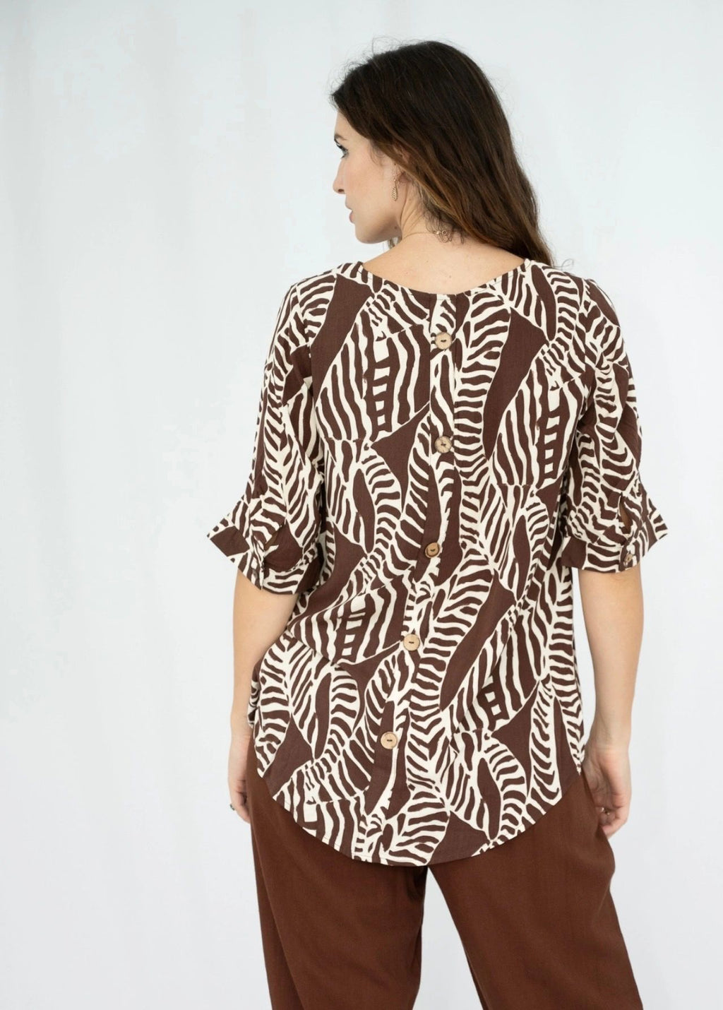 Riverina Brown Leaf Shirt