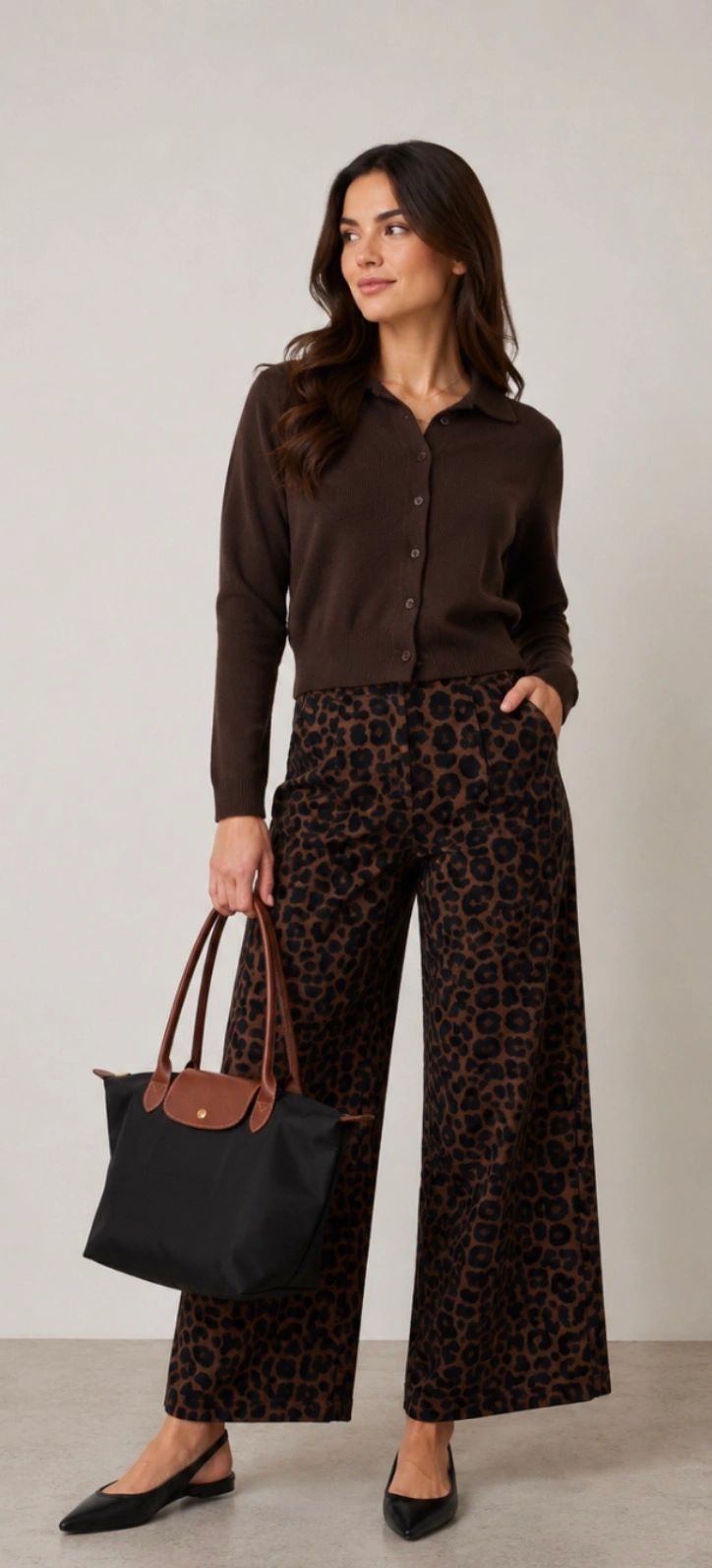 Choc Black Leopard Jeans Main image