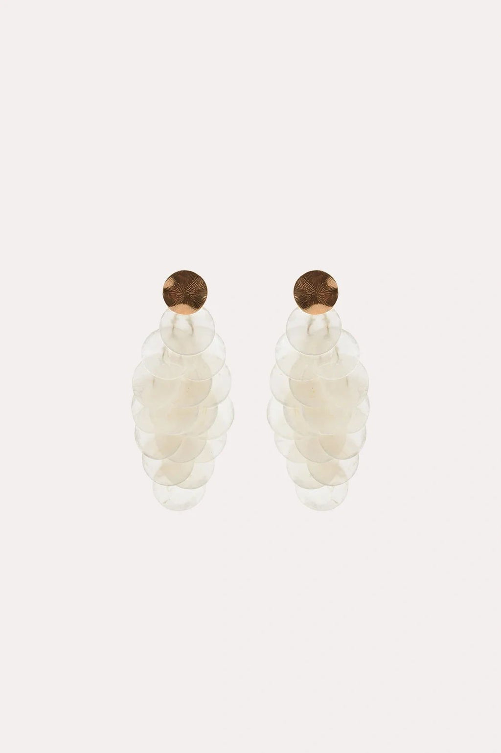 Adorne Shell Disc Statement Earring