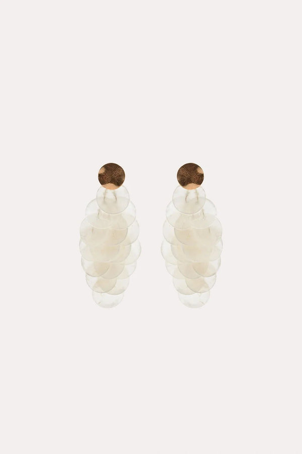 Adorne Shell Disc Statement Earring