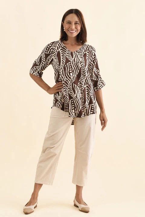 Riverina Brown Leaf Shirt Main image