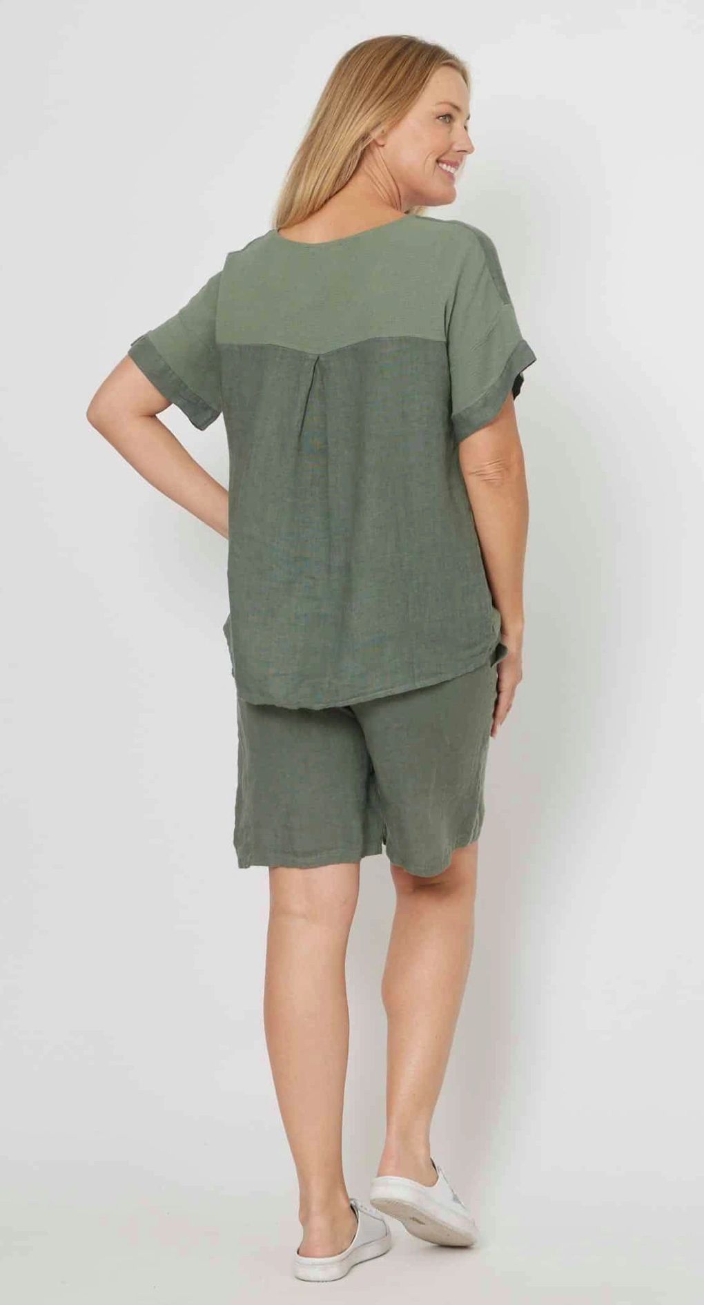 Linen Mesh Panel Top Asst Colours Secondary image