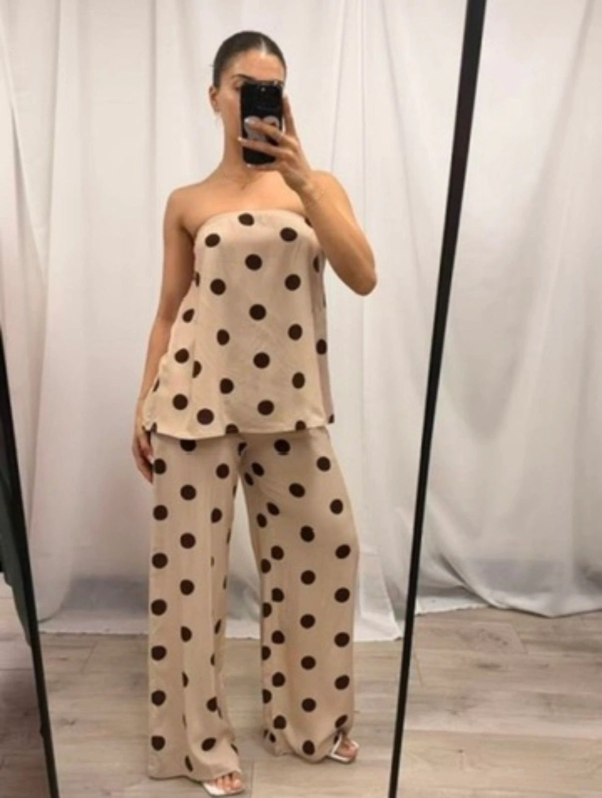 Beige/Choc Pant Set Main image