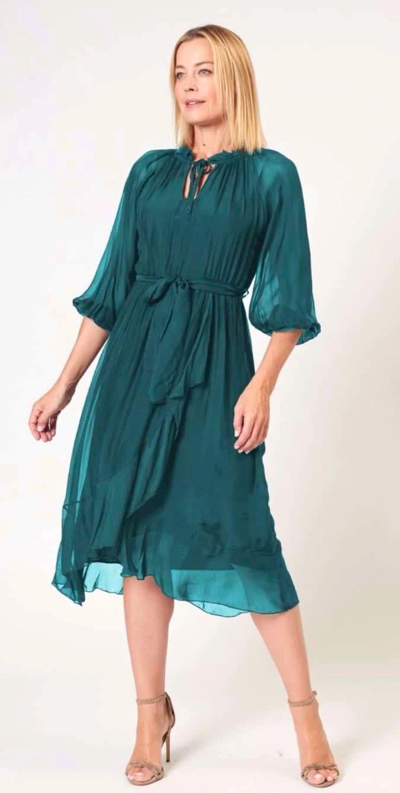 Teal Tie Dress