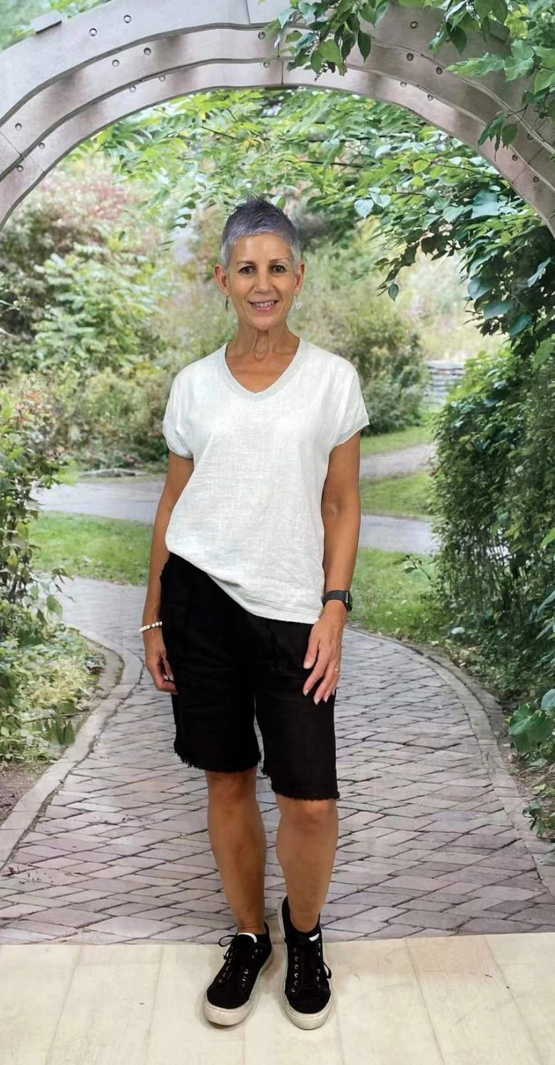 Black Linen Fringe Shorts