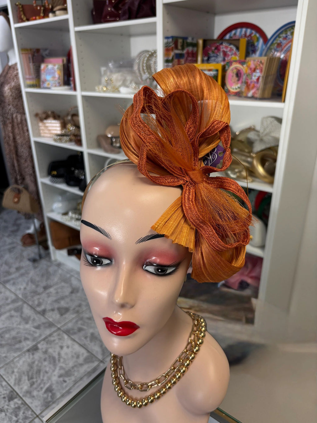 Rust Orange & Hemp Braid Headband