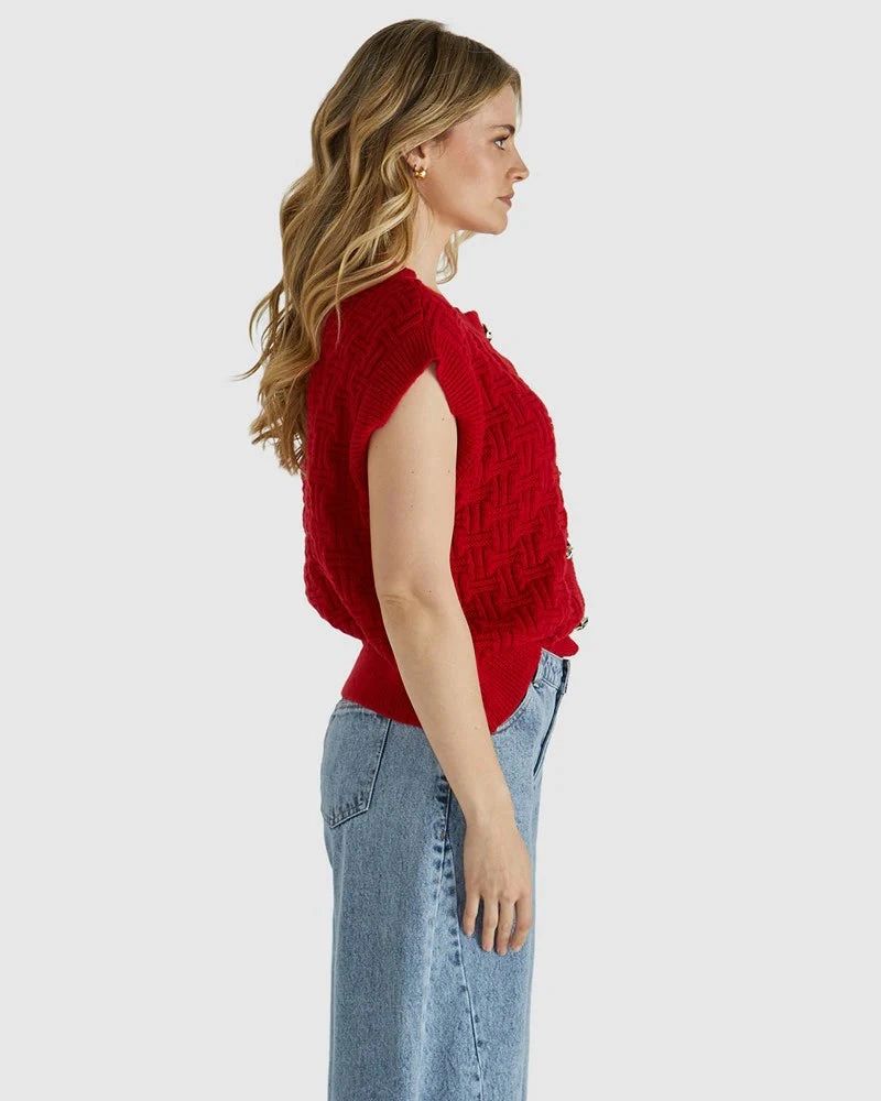Sass Zadie Vest Poppy Red Secondary image
