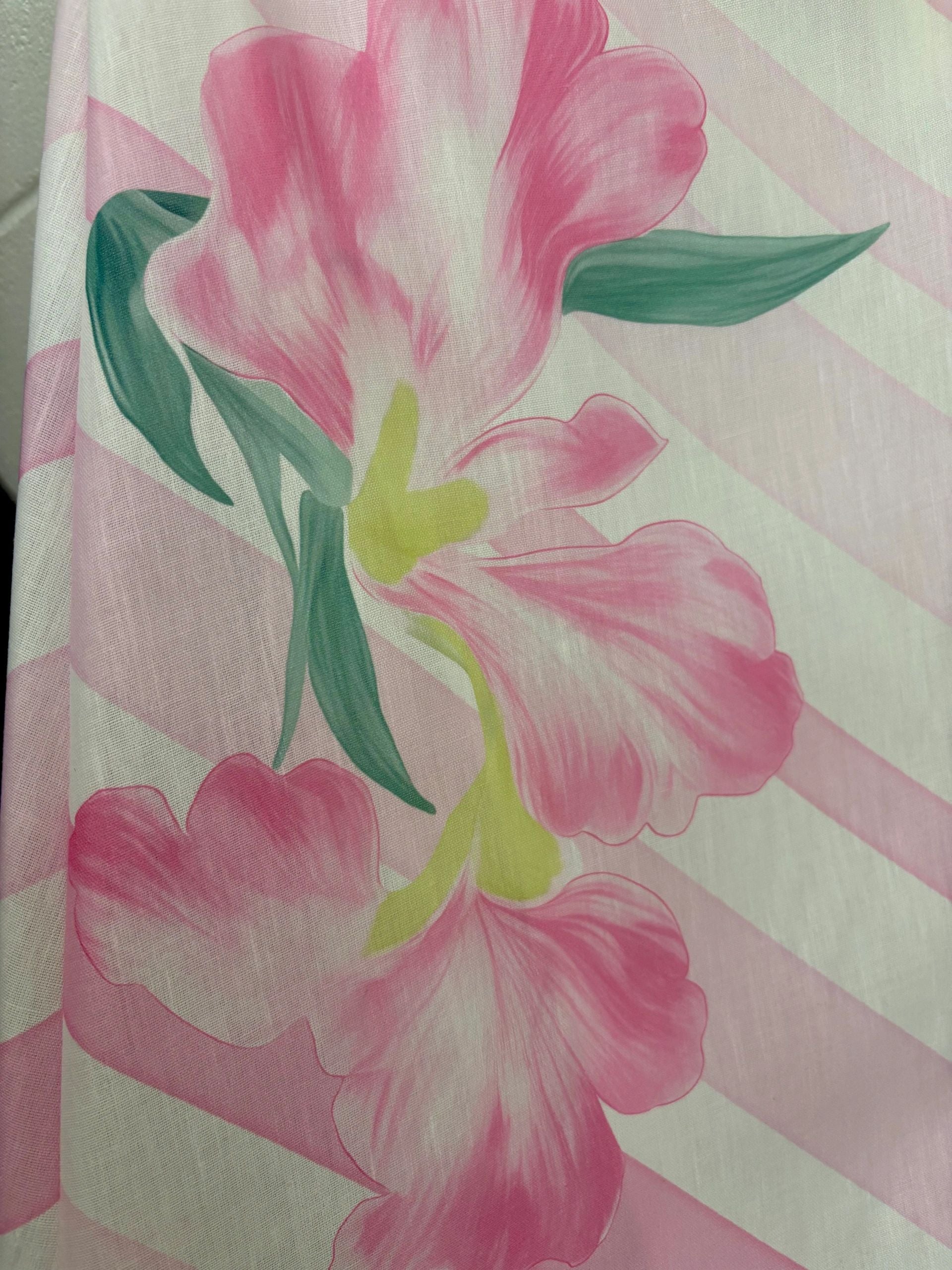 Pink Flower Stripe Maxi Skirt Secondary image