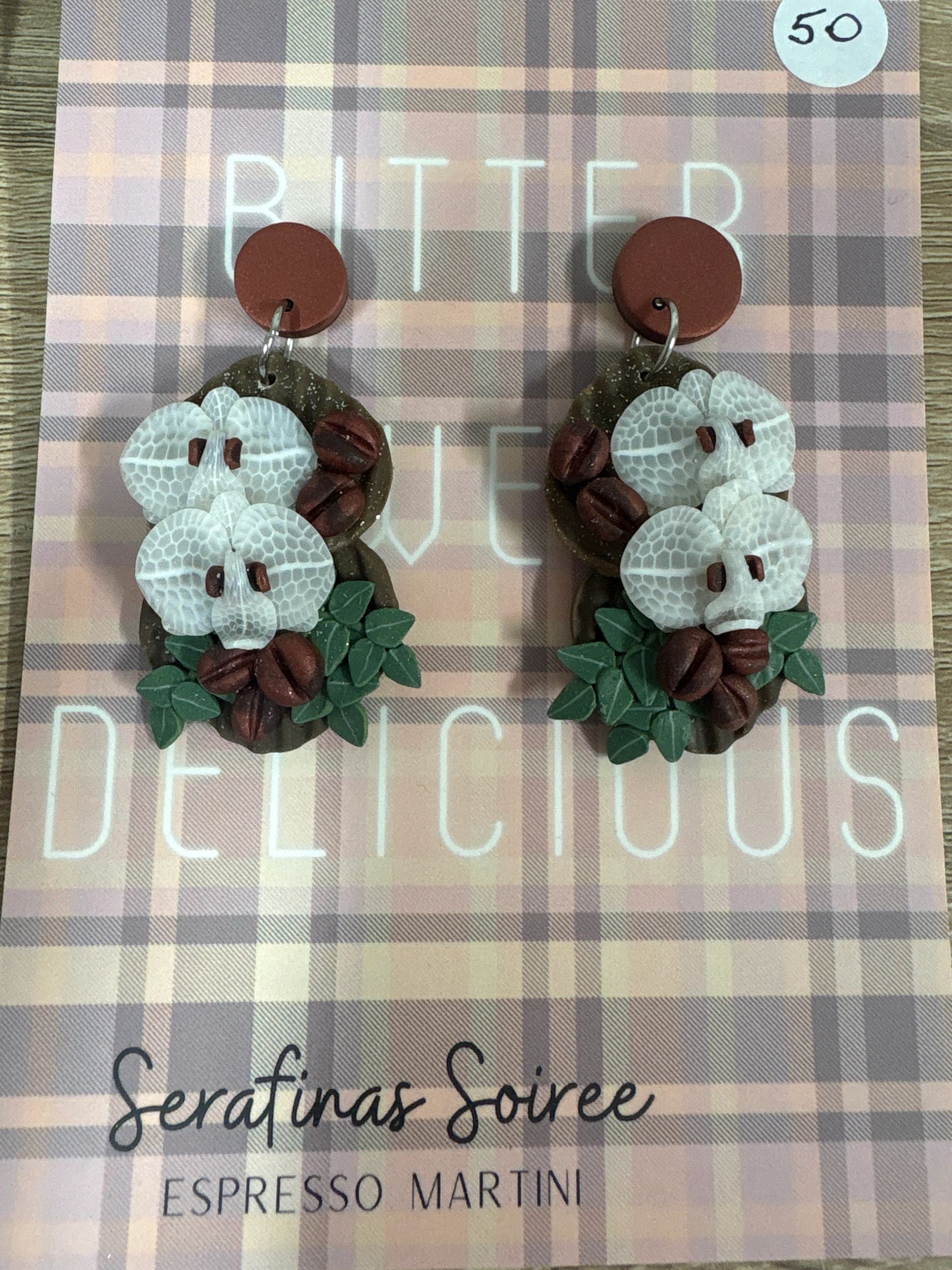 Serafinas Soirée Espresso Martini Dangle Earrings Secondary image