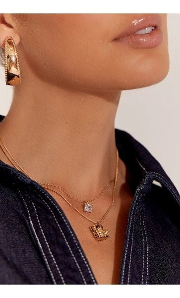 Adorne Jewel Charm Layer Necklace Main image