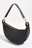 Sienna Crescent Paper Weave Handbag Black
