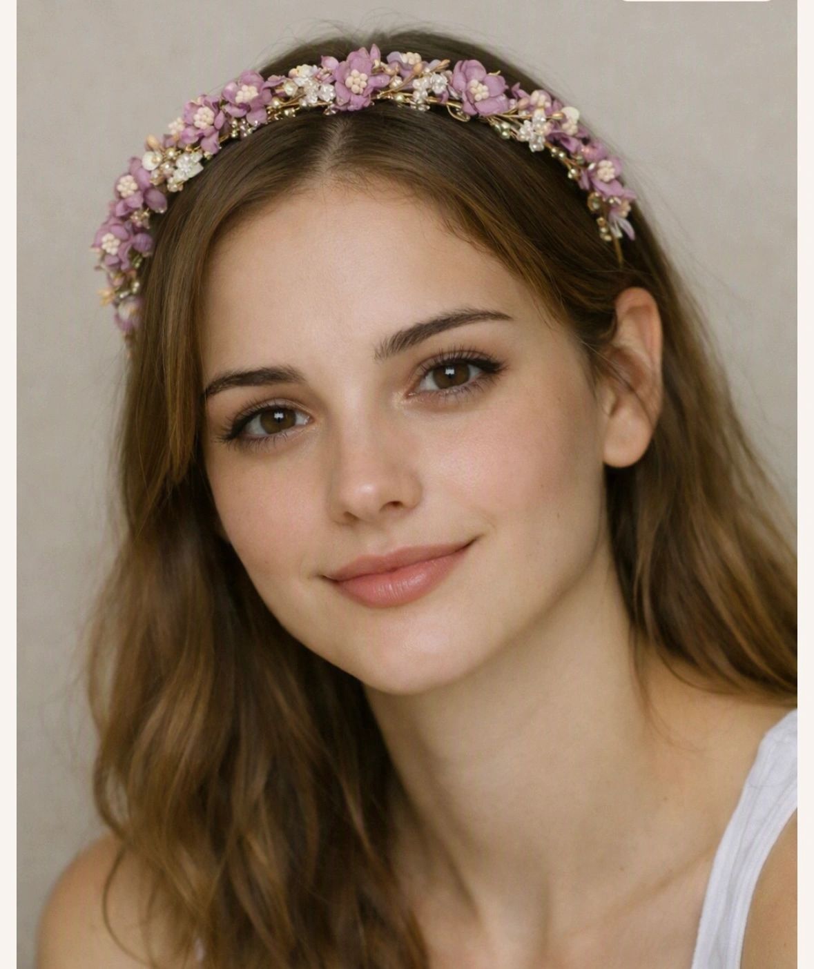 Purple Flower Headband Main image