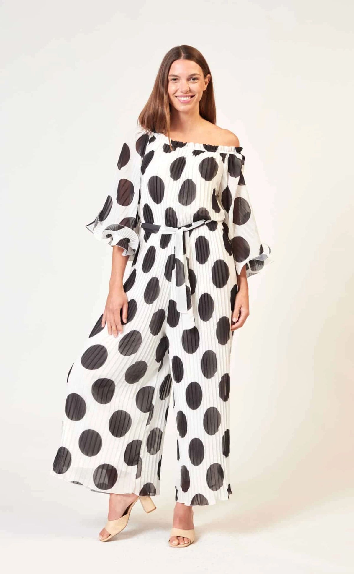 Penny Chiffon Polka Dot Jumpsuit