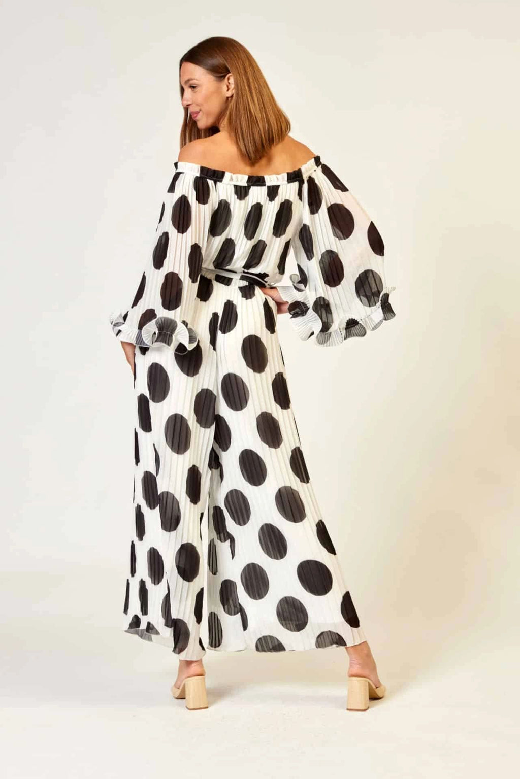 Penny Chiffon Polka Dot Jumpsuit