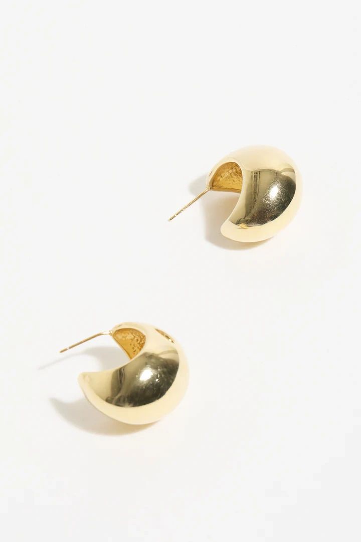 Curved Metal Midi Event Earrings