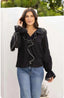 Black Ruffle Top