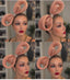 Dusty Pink Sinnamay Bow and Leather Headband