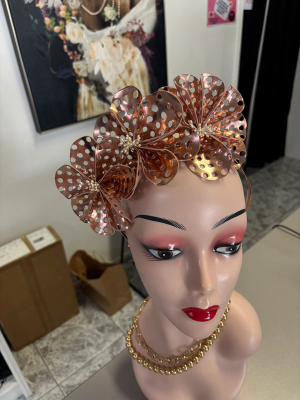 Rose Gold Cut Out Flower Headband