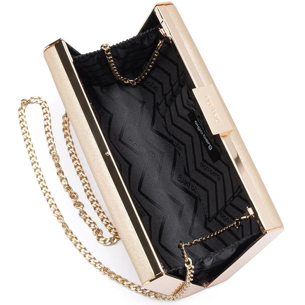 Olga Berg Precious Metallic Slimline Clutch Secondary image