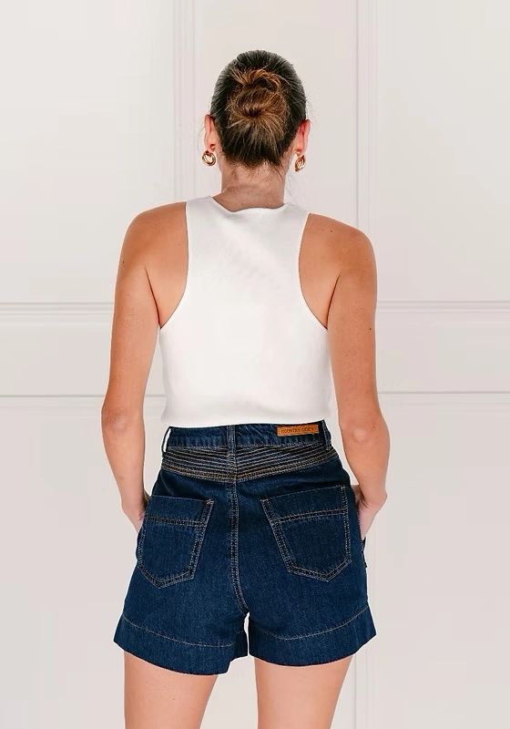 Flip Pocket Denim Shorts Asst Colours